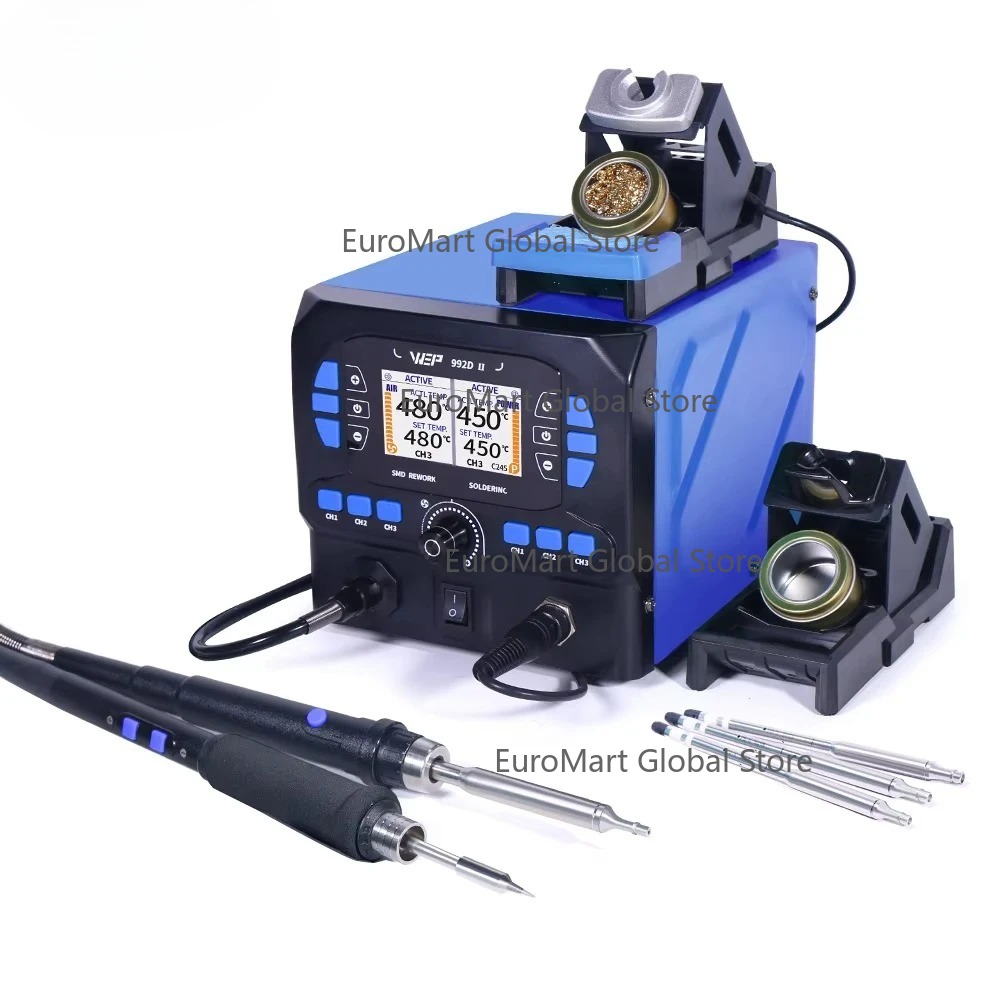 C210 Precision Soldering Station - 992D-II 2 in 1 LCDディスプレイ搭載 ホットエアペンシル精密C210はんだごてリワークステーション