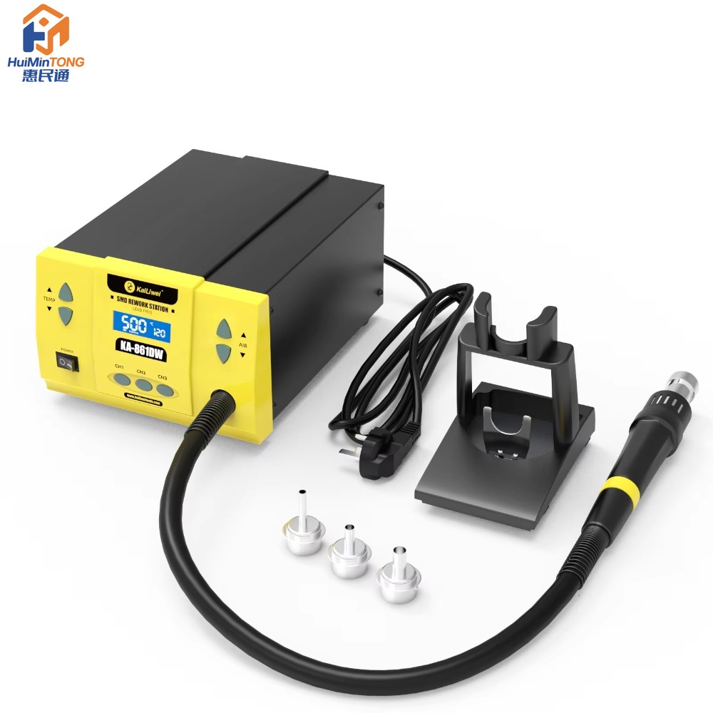 Hot Air Rework Station 861Dw - Kailiwei 861DW 1000W 無鉛デジタルリワークホットエアガン溶接ステーション（携帯電話PCB ICチップBGAはんだ除去修理用）