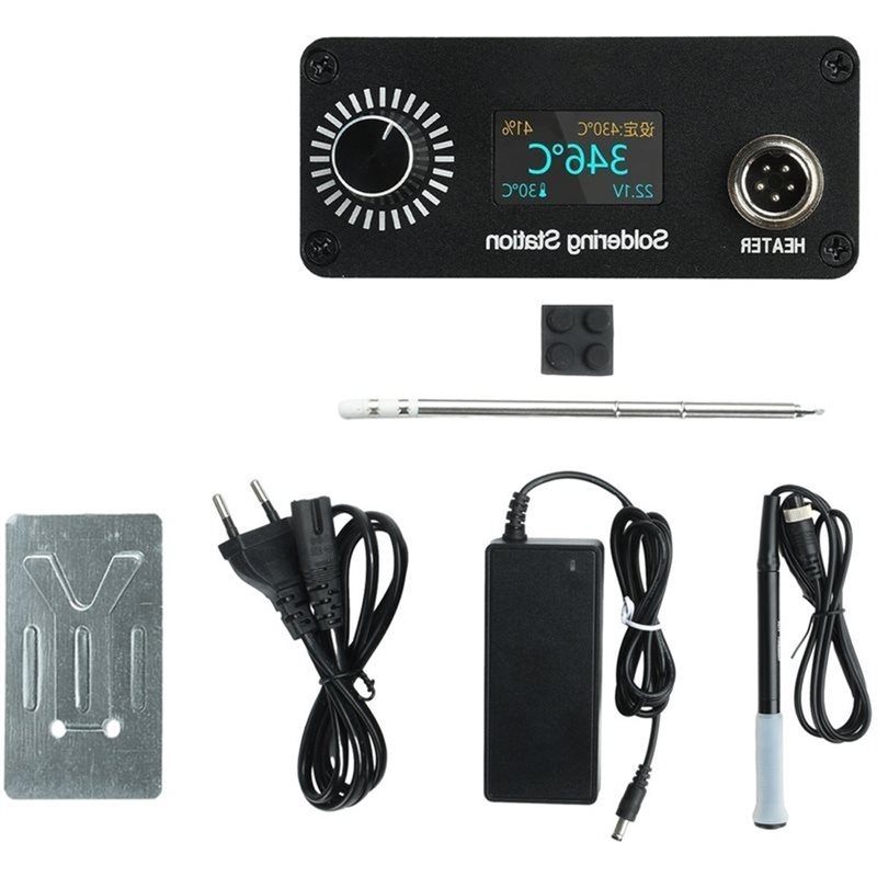 T12 Soldering Station Oled - B03C-T12 デジタルはんだ付けステーション ポータブルミニプロフェッショナルはんだごてツールキット 家庭修理用 OLEDディスプレイ搭載