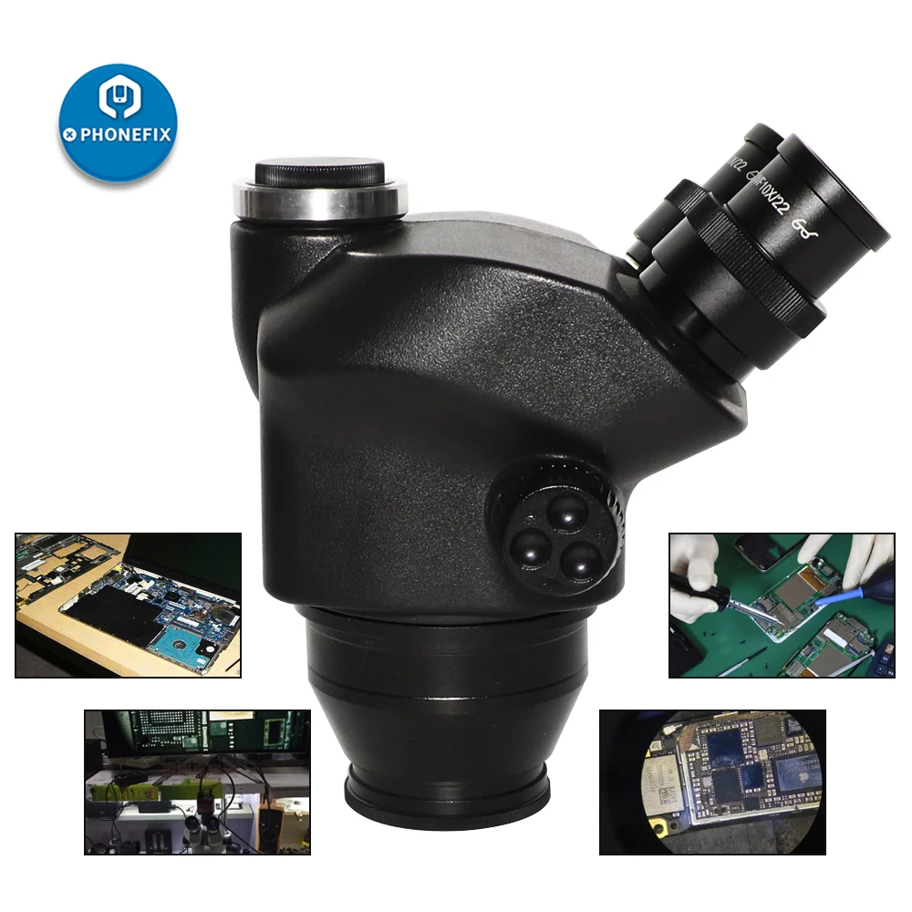 三眼ステレオズーム顕微鏡,デジタル電子顕微鏡ヘッド,黒3.5 - Trinocular Stereo Microscope 7X-45X のレビューと価格