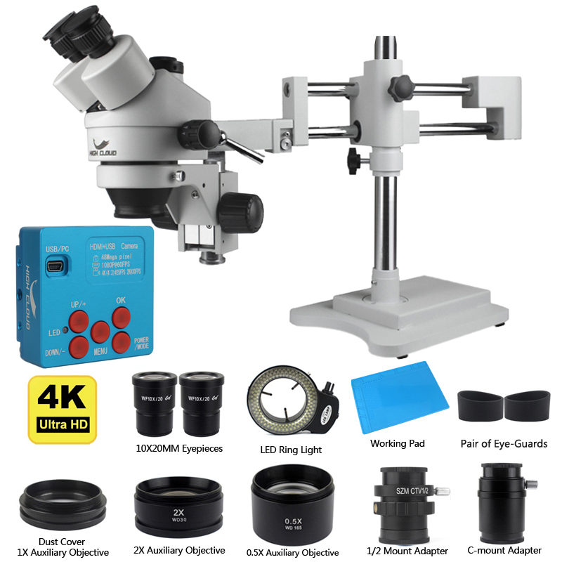 4K 48MP HDMI USB産業用カメラ 3.5X-90 - Simul-Focal Industrial Microscope 4K Hdmi のレビューと価格