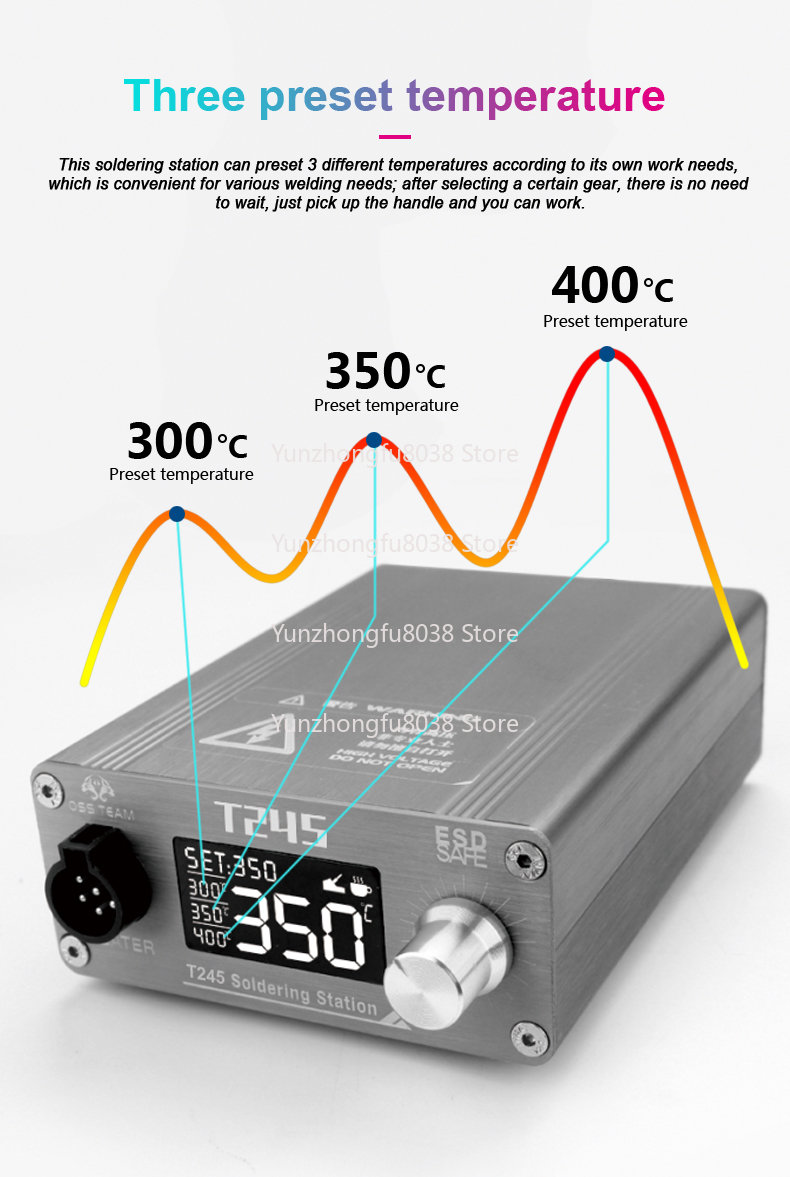 T245 溶接ステーション 130W 3秒加熱はんだ LCD - C245 Soldering Station 130W のレビューと価格