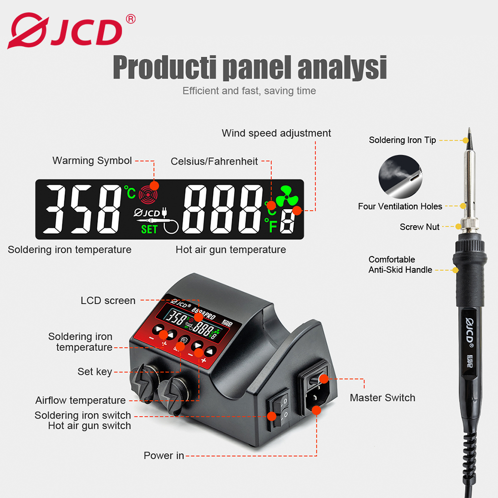 750 ワット SMD リワークはんだステーション 2 で  - 2 In 1 Soldering Rework Station 750W のレビューと価格