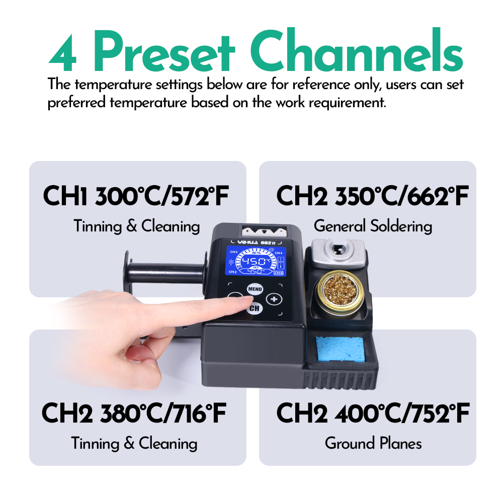 Yihua-電子はんだごてステーション,タッチスクリーン98 - C210 Precision Soldering Station のレビューと価格