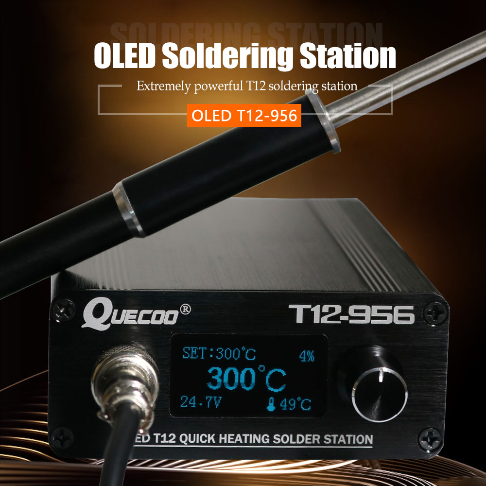 QUECOO T12-956 はんだ付けデジタルステーション - T12 Soldering Station Oled のレビューと価格