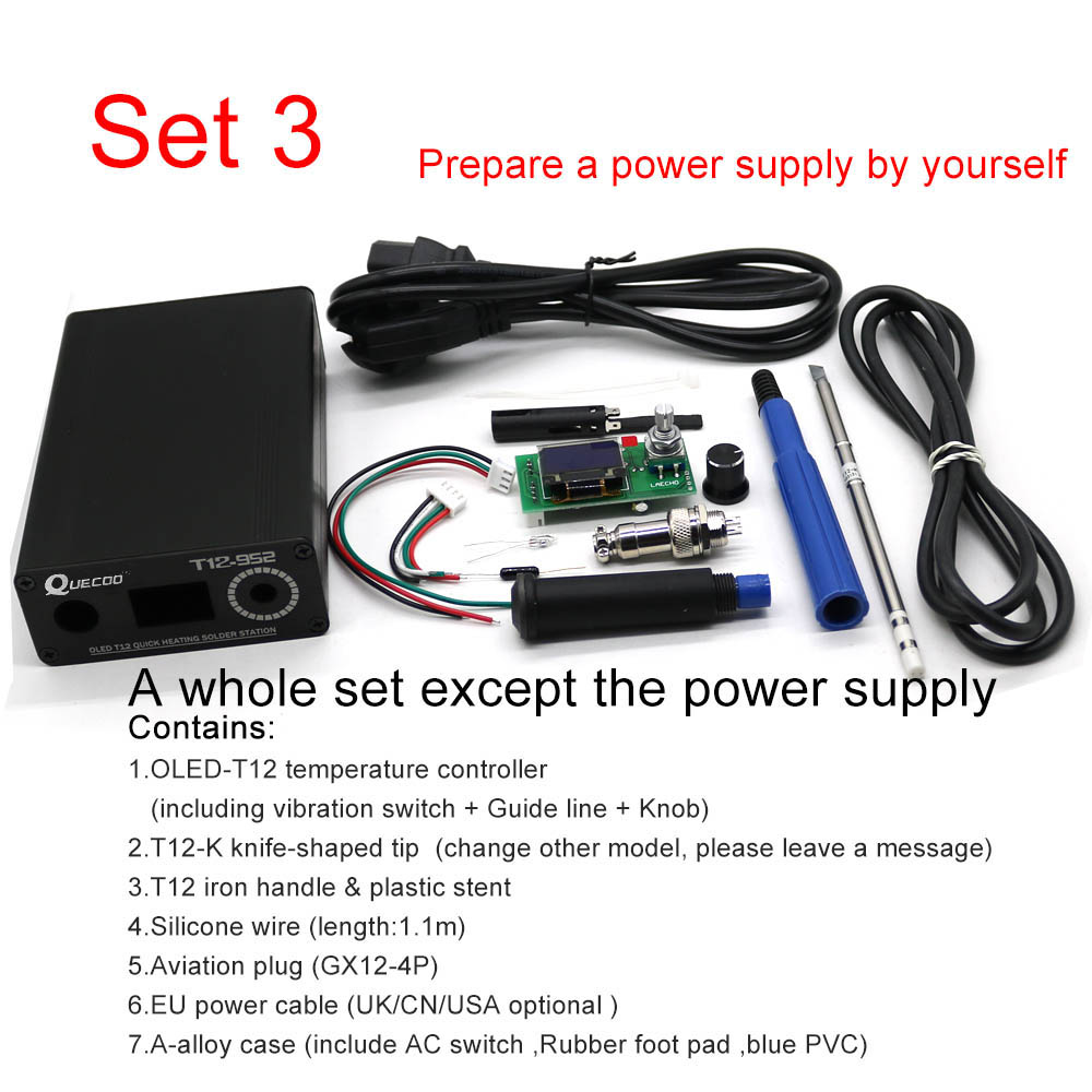 T12 STC-OLED はんだステーションアイロン DIY - T12 Soldering Station Oled のレビューと価格