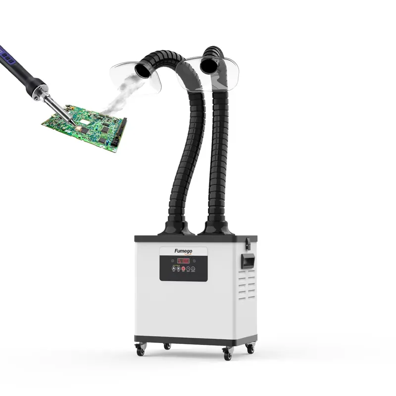 DX1002 デュアルアーム 200W フュームエクストラク - Fume Extractor Soldering Dual Arm のレビューと価格